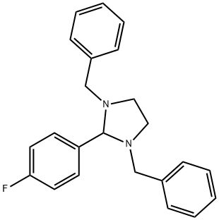 1,3-Dibenzyl-2-(4-fluoro-phenyl)-imidazolidine Struktur