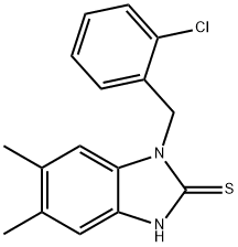 3-[(2-chlorophenyl)methyl]-5,6-dimethyl-1H-benzimidazole-2-thione Struktur