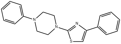 1-Phenyl-4-(4-phenyl-thiazol-2-yl)-piperazine Struktur