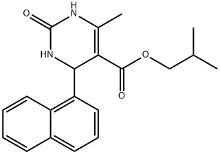 2-methylpropyl 6-methyl-4-(naphthalen-1-yl)-2-oxo-1,2,3,4-tetrahydropyrimidine-5-carboxylate Struktur