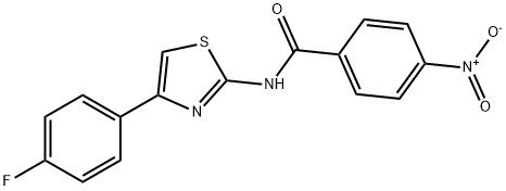 N-(4-(4-fluorophenyl)thiazol-2-yl)-4-nitrobenzamide Struktur