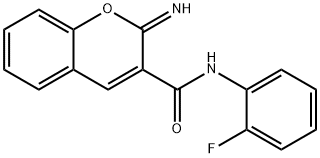 N-(2-fluorophenyl)-2-iminochromene-3-carboxamide Struktur