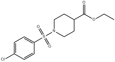 ethyl 1-[(4-chlorophenyl)sulfonyl]piperidine-4-carboxylate Struktur