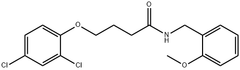 4-(2,4-dichlorophenoxy)-N-[(2-methoxyphenyl)methyl]butanamide Struktur