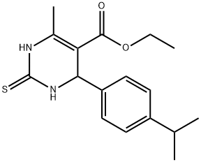 ethyl 4-(4-isopropylphenyl)-6-methyl-2-thioxo-1,2,3,4-tetrahydropyrimidine-5-carboxylate Struktur