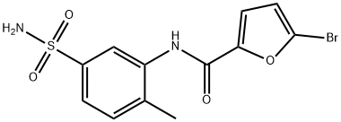 2-Furancarboxamide, N-[5-(aminosulfonyl)-2-methylphenyl]-5-bromo- Struktur