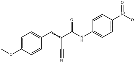 (Z)-2-cyano-3-(4-methoxyphenyl)-N-(4-nitrophenyl)acrylamide Struktur