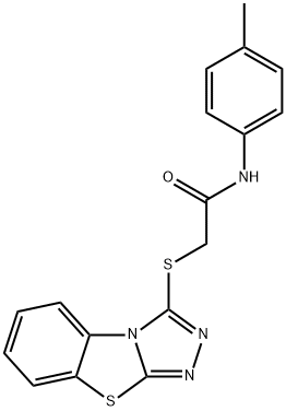 2-(benzo[4,5]thiazolo[2,3-c][1,2,4]triazol-3-ylthio)-N-(p-tolyl)acetamide Struktur