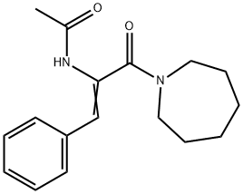 N-[1-(1-azepanylcarbonyl)-2-phenylvinyl]acetamide Struktur