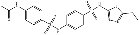 N-(4-{[(4-{[(5-ethyl-1,3,4-thiadiazol-2-yl)amino]sulfonyl}phenyl)amino]sulfonyl}phenyl)acetamide Struktur