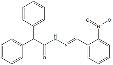 N'-(2-nitrobenzylidene)-2,2-diphenylacetohydrazide Struktur