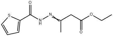 ethyl 3-[(2-thienylcarbonyl)hydrazono]butanoate Struktur