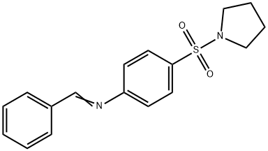 N-benzylidene-4-(1-pyrrolidinylsulfonyl)aniline Struktur