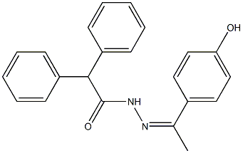 N'-[1-(4-hydroxyphenyl)ethylidene]-2,2-diphenylacetohydrazide Struktur