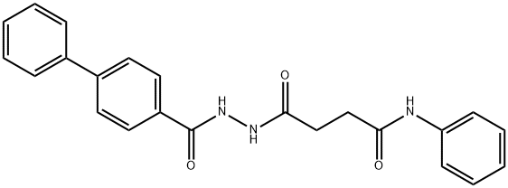 4-[2-(4-biphenylylcarbonyl)hydrazino]-4-oxo-N-phenylbutanamide Struktur