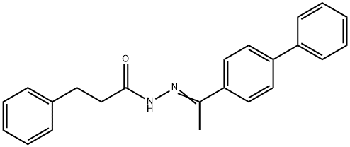 N'-[1-(4-biphenylyl)ethylidene]-3-phenylpropanohydrazide Struktur