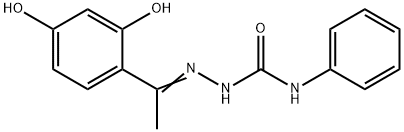 1-(2,4-dihydroxyphenyl)ethanone N-phenylsemicarbazone Struktur