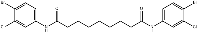 N,N'-bis(4-bromo-3-chlorophenyl)nonanediamide Struktur