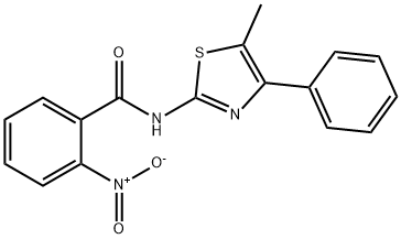 N-(5-methyl-4-phenylthiazol-2-yl)-2-nitrobenzamide Struktur