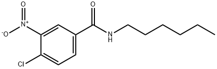 4-chloro-N-hexyl-3-nitrobenzamide Struktur