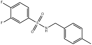 3,4-Difluoro-N-(4-methylbenzyl)benzenesulfonamide Struktur