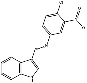 (4-chloro-3-nitrophenyl)(1H-indol-3-ylmethylene)amine Struktur