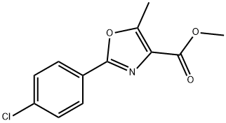 METHYL 2-(4-CHLOROPHENYL)-5-METHYLOXAZOLE-4-CARBOXYLATE Struktur