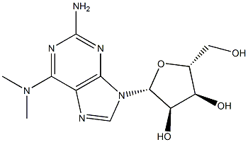 Adenosine, 2-amino-N,N-dimethyl- Struktur