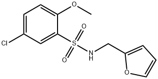 5-chloro-N-(furan-2-ylmethyl)-2-methoxybenzenesulfonamide Struktur