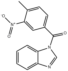 benzimidazol-1-yl-(4-methyl-3-nitrophenyl)methanone Struktur