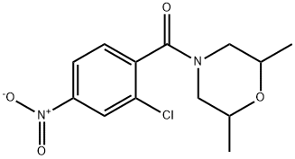 (2-chloro-4-nitrophenyl)-(2,6-dimethylmorpholin-4-yl)methanone Struktur