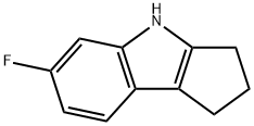 6-Fluoro-1,2,3,4-tetrahydrocyclopenta[b]indole Struktur