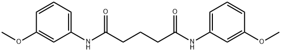 N,N'-bis(3-methoxyphenyl)pentanediamide Struktur