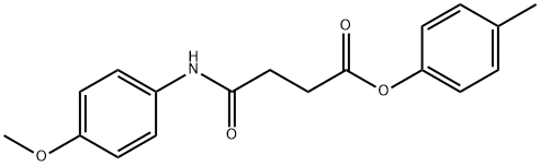 4-methylphenyl 4-[(4-methoxyphenyl)amino]-4-oxobutanoate Struktur