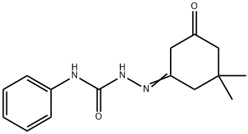 5,5-dimethyl-1,3-cyclohexanedione N-phenylsemicarbazone Struktur