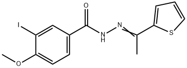 3-iodo-4-methoxy-N'-[1-(2-thienyl)ethylidene]benzohydrazide Struktur