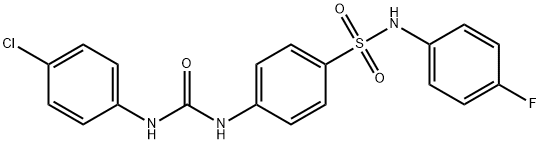 4-({[(4-chlorophenyl)amino]carbonyl}amino)-N-(4-fluorophenyl)benzenesulfonamide Struktur