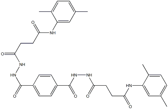 4,4'-[1,4-phenylenebis(carbonyl-2,1-hydrazinediyl)]bis[N-(2,5-dimethylphenyl)-4-oxobutanamide] Struktur