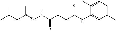 4-[2-(1,3-dimethylbutylidene)hydrazino]-N-(2,5-dimethylphenyl)-4-oxobutanamide Struktur