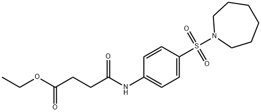 ethyl 4-{[4-(1-azepanylsulfonyl)phenyl]amino}-4-oxobutanoate Struktur