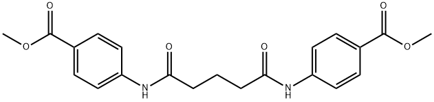 dimethyl 4,4'-[(1,5-dioxo-1,5-pentanediyl)di(imino)]dibenzoate Struktur