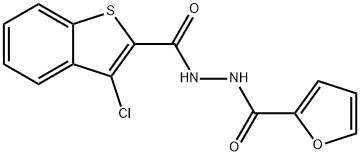 N'-[(3-chloro-1-benzothien-2-yl)carbonyl]-2-furohydrazide Struktur