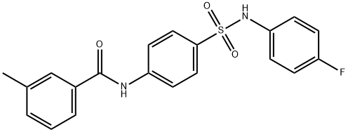 N-(4-{[(4-fluorophenyl)amino]sulfonyl}phenyl)-3-methylbenzamide Struktur