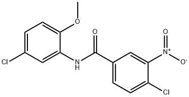 4-chloro-N-(5-chloro-2-methoxyphenyl)-3-nitrobenzamide Struktur