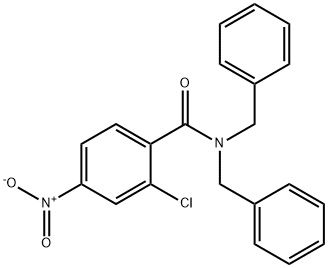 N,N-dibenzyl-2-chloro-4-nitrobenzamide Struktur