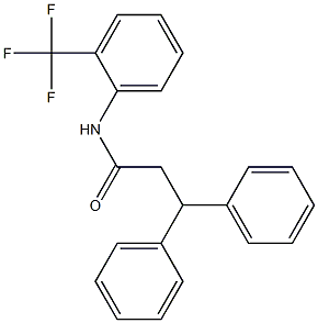 3,3-diphenyl-N-[2-(trifluoromethyl)phenyl]propanamide Struktur