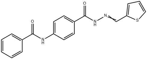 N-(4-{[2-(2-thienylmethylene)hydrazino]carbonyl}phenyl)benzamide Struktur