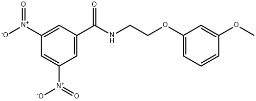 N-[2-(3-methoxyphenoxy)ethyl]-3,5-dinitrobenzamide Struktur