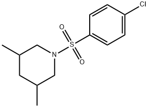 1-(4-chlorophenyl)sulfonyl-3,5-dimethylpiperidine Struktur