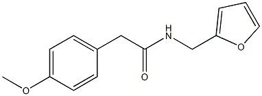 N-(2-furylmethyl)-2-(4-methoxyphenyl)acetamide Struktur